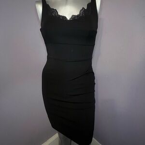 Express Sexy Black Dress with Lace Detail